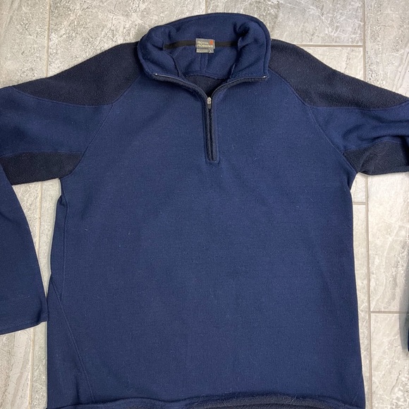 Royal Robbins Blue and Black 1/4 Zip Long Sleeve Pullover Size Large - Picture 8 of 11